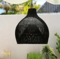 Czarny rattanowy abażur do lamp sufitowych Lobster - Bazar Bizar