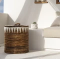 Kosz na pranie z pokrywą Stitched Laundry L - Bazar Bizar
