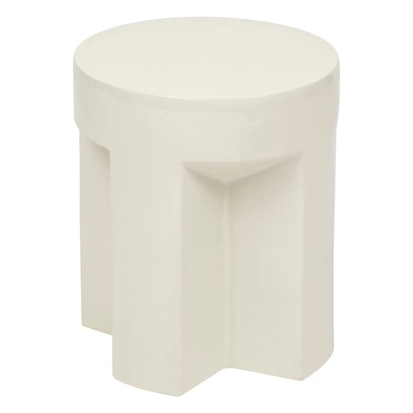 Stolik pomocniczy ceramiczny Kriz, kremowy - Atmosphera