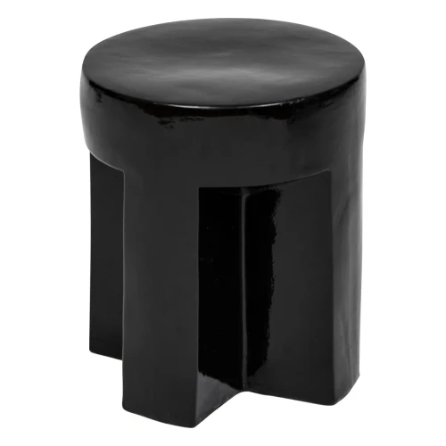Stolik pomocniczy ceramiczny Kriz, czarny - Atmosphera