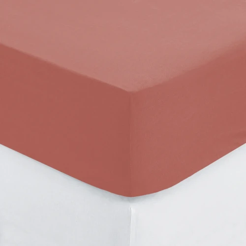 Prześcieradło bawełniane z gumką 160x200, Oeko-Tex, malinowe - Atmosphera