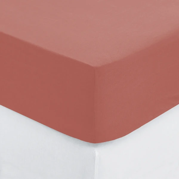 Prześcieradło bawełniane z gumką 160x200, Oeko-Tex, malinowe - Atmosphera