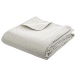 Narzuta z fakturą plastra miodu 240x260cm i 2 poszewki 60x60cm, ivory - Atmosphera