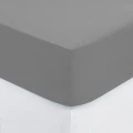 Prześcieradło bawełniane z gumką 160x200, Oeko-Tex, szare - Atmosphera