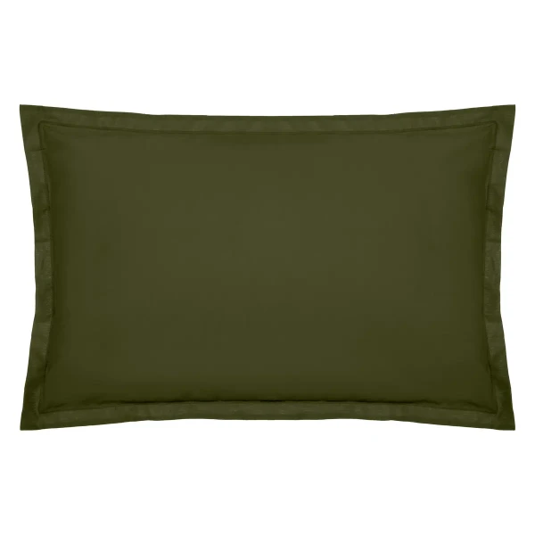 Bawełniana poszewka na poduszkę 50x70, Oeko-Tex, zieleń khaki - Atmosphera