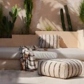 Pufa do siedzenia kwadratowa Oh My Gee Bohemian White - Bazar Bizar