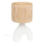 Lampa stołowa ceramiczna z kloszem z rafii Tania - Atmosphera