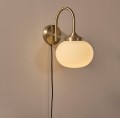 Szklany kinkiet Elsy Brass - PR Home