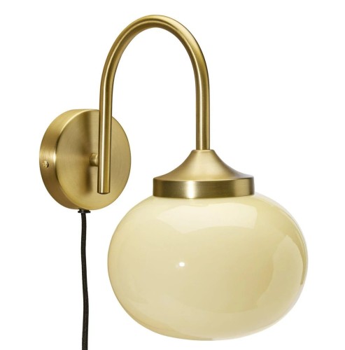 Szklany kinkiet Elsy Brass - PR Home
