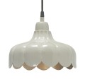 Lampa metalowa wisząca Wells Ø24, beżowa - PR Home