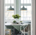 Lampa metalowa wisząca Wells Ø24, zielona - PR Home