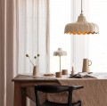 Lampa metalowa wisząca Wells Ø43, beżowa - PR Home