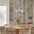 Lampa metalowa wisząca Wells Ø43, biała - PR Home