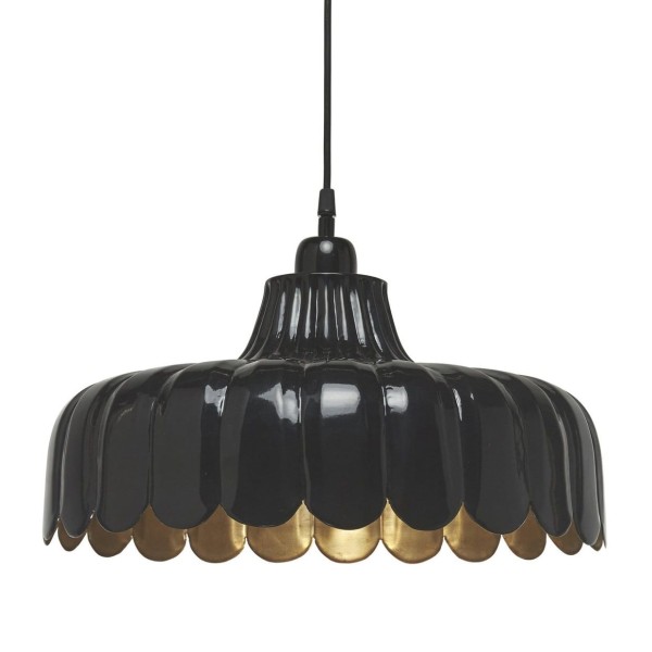 Lampa metalowa wisząca Wells Ø43, czarna - PR Home