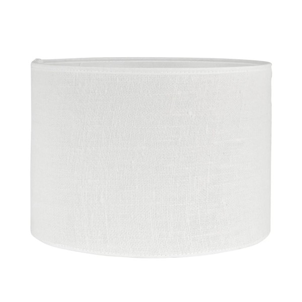 Abażur do lampy stojącej, lniany Sara Jute Ø30, biały - PR Home