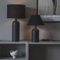 Abażur czarny do lampy stojącej Sara Classic Ø35, bawełniany - PR Home