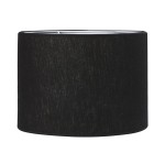 Abażur czarny do lampy stojącej Sara Classic Ø30, bawełniany - PR Home