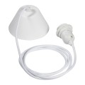 Lampa wisząca materiałowa, lniana elipsa Hilma Selected Ø40, szara - PR Home