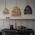 Lampa rattanowa Maja Ø53, czarna - PR Home