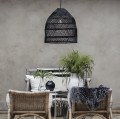 Lampa rattanowa Maja Ø53, czarna - PR Home