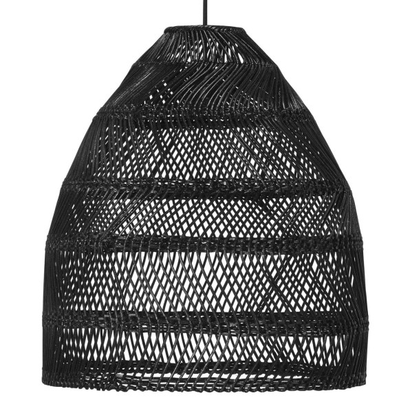 Lampa rattanowa Maja Ø45, czarna - PR Home