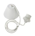 Lampa wisząca z abażurem, Dalia Ø40, biała - PR Home