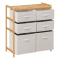 Regał łazienkowy z koszami, bambusowy Tidy Box 6 - 5five