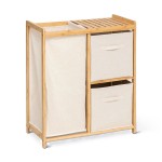Regał łazienkowy z koszem na pranie i organizerami, bambusowy Tidy Box - 5five