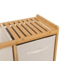 Regał łazienkowy z koszem na pranie i organizerami, bambusowy Tidy Box - 5five