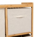 Regał łazienkowy z koszem na pranie i organizerami, bambusowy Tidy Box - 5five