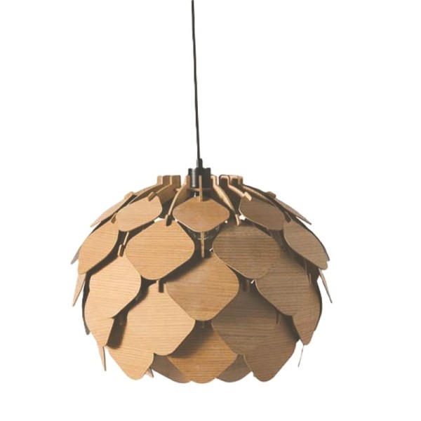 Drewniana lampa sufitowa Cyna Ø50, z forniru dębowego - Andersen Furniture