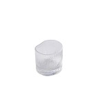 Szklanki z ryflowanego szkła Ripe Mini 80 ml, nieregularny kształt, 4 szt - Muubs
