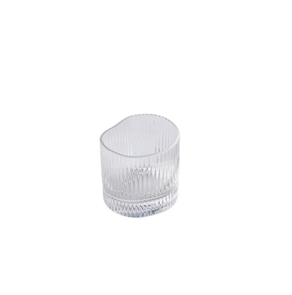 Szklanki z ryflowanego szkła Ripe Mini 80 ml, nieregularny kształt, 4 szt - Muubs