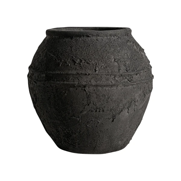 Ceramiczny wazon z efektem chropowatości Kelyene 40, czarny - Vical
