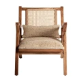 Boho fotel z plecionką wiedeńską Hickory - Vical