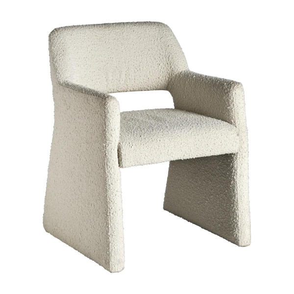 Designerskie krzesło tapicerowane boucle Alvra, białe - Vical
