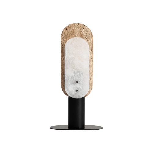 Designerska lampa stołowa z trawertynu Tetbury - Vical