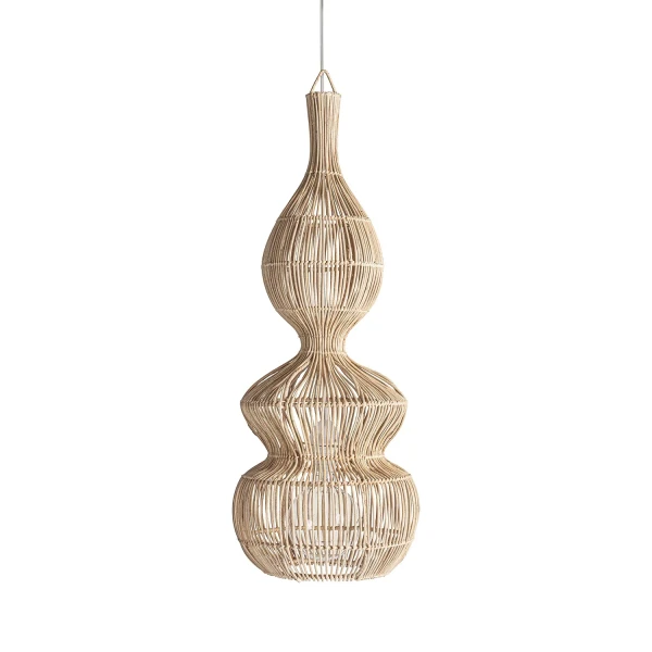 Dekoracyjna lampa sufitowa rattanowa 86cm - Vical