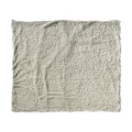Futrzany pled z bawełny Canace 170x142, złamana biel - Vical