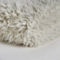 Futrzany pled z bawełny Canace 170x142, złamana biel - Vical