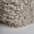 Futrzany pled z bawełny Canace 170x142, szary taupe - Vical
