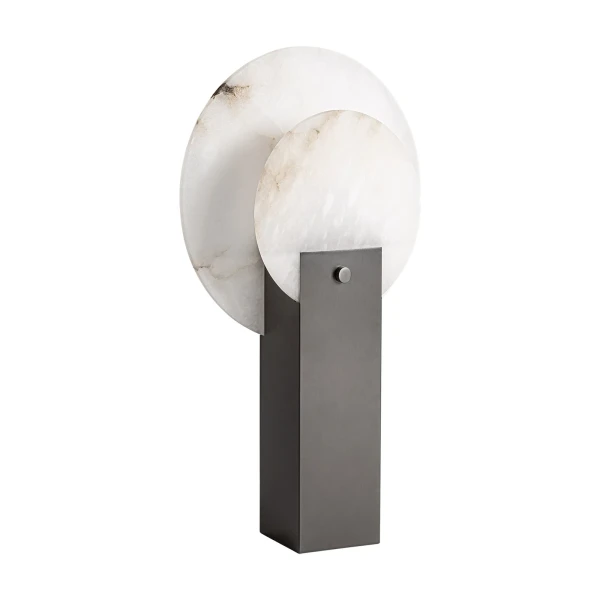 Designerska lampa stołowa z marmurowym kloszem - Vical