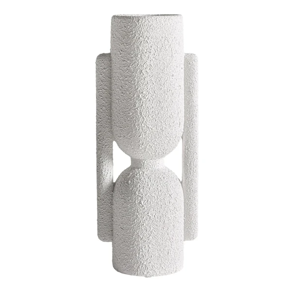 Wazon ceramiczny z efektem chropowatości Gissel, biały - Vical