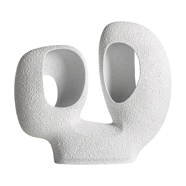 Ceramiczna dekoracja z efektem chropowatości Gissel 34, biała - Vical