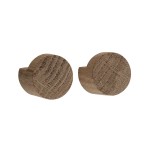 Gałki do szafek i szuflad Wood Knot Ø2.8, dąb olejowany, 2 szt - EKTA Living
