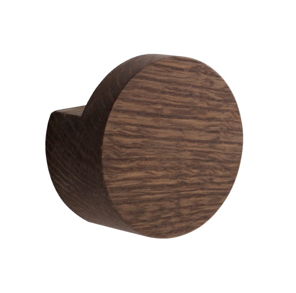 Wieszak pojedynczy drewniany Wood Knot Ø7, dąb wędzony, 2 szt - EKTA Living