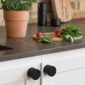 Gałki do szafek i szuflad Wood Knot Ø3.5, dąb czarny, 2 szt - EKTA Living