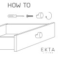 Gałki do szafek i szuflad Wood Knot Ø2.8, dąb czarny, 2 szt - EKTA Living
