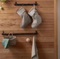 Wieszak na ścianę Dot z 6 haczykami, dąb czarny - EKTA Living