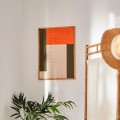 Obraz dekoracyjny tekstylny z ręcznie wykonaną plecionką Tissia Orange 50x70 - Atmosphera